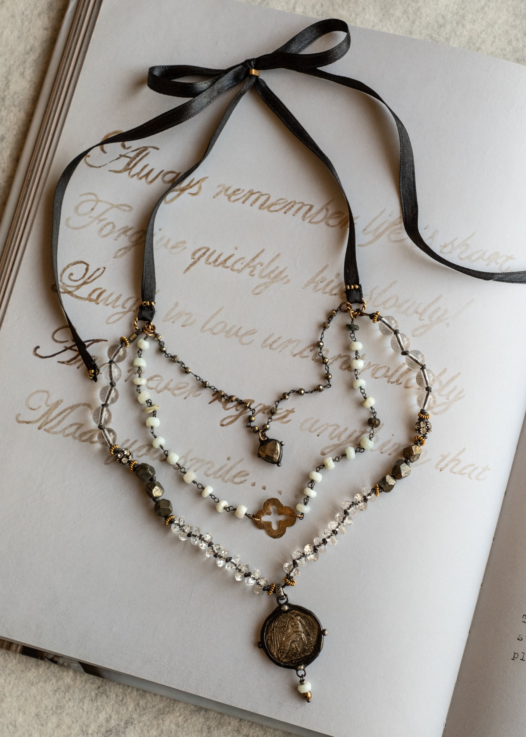 Angel and Dragon Talisman Necklace