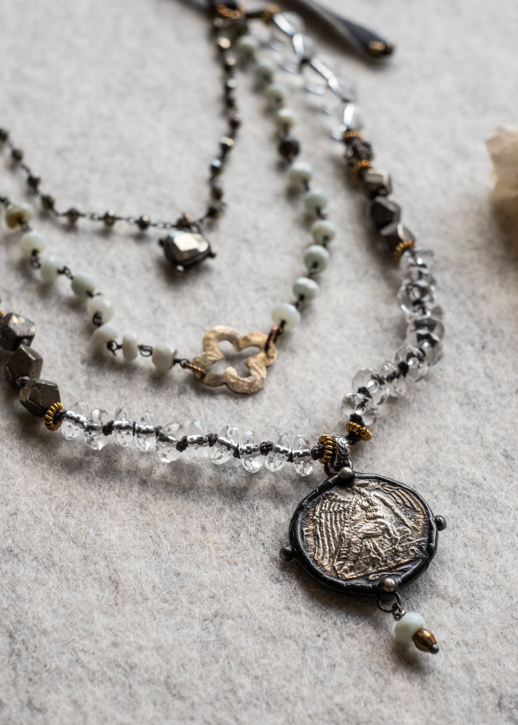 Angel and Dragon Talisman Necklace