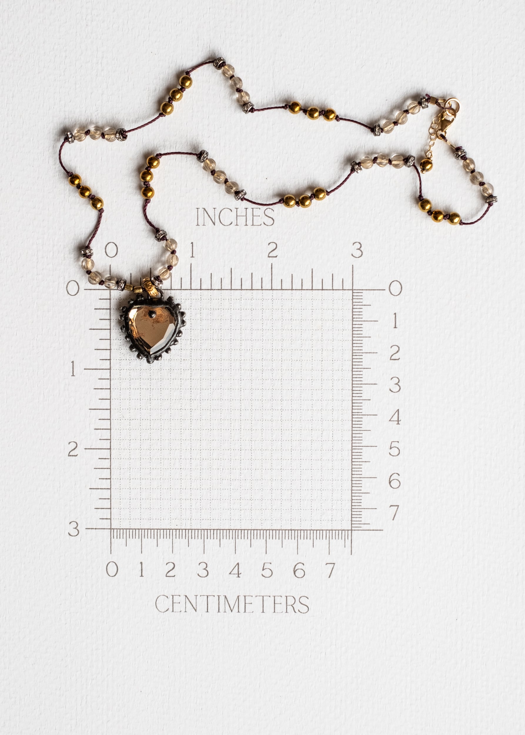 Faceted Heart Pendant Necklace