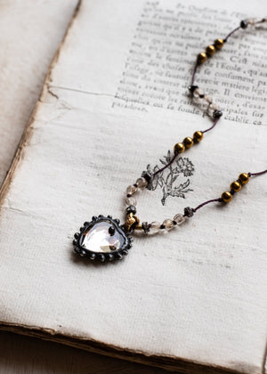 Faceted Heart Pendant Necklace