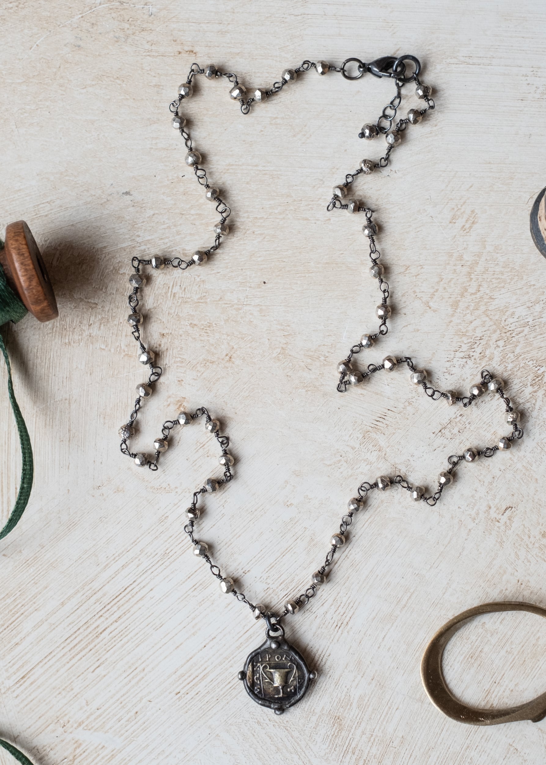 Pegasus and Urn Coin Necklace