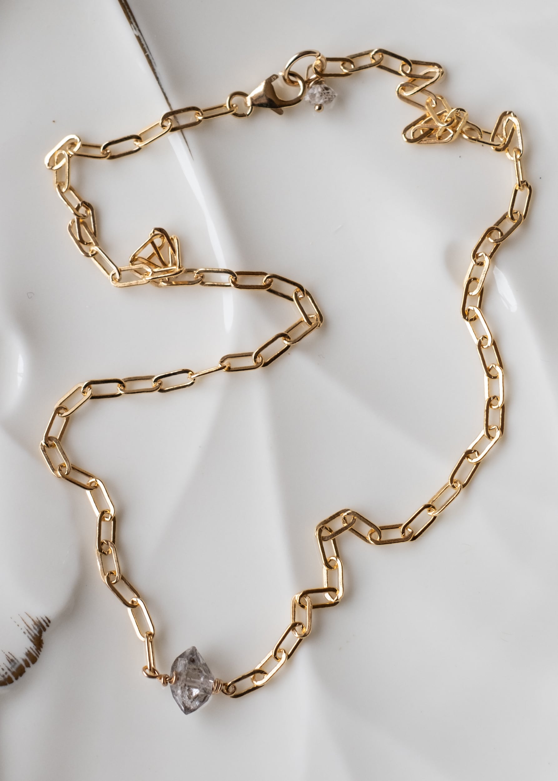 Herkimer Crystal Paperclip Choker