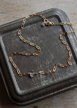 Herkimer Crystal Paperclip Choker