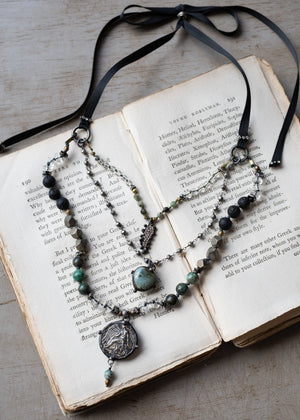 Greek Coin Triple-Tier Necklace