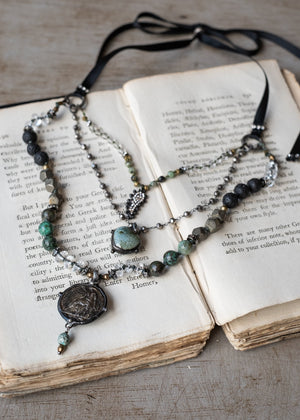 Greek Coin Triple-Tier Necklace