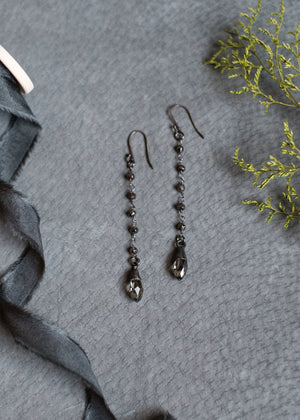 Romantic Pyrite & Crystal Earrings