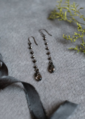 Romantic Pyrite & Crystal Earrings