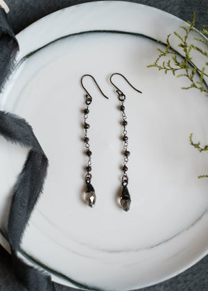 Romantic Pyrite & Crystal Earrings