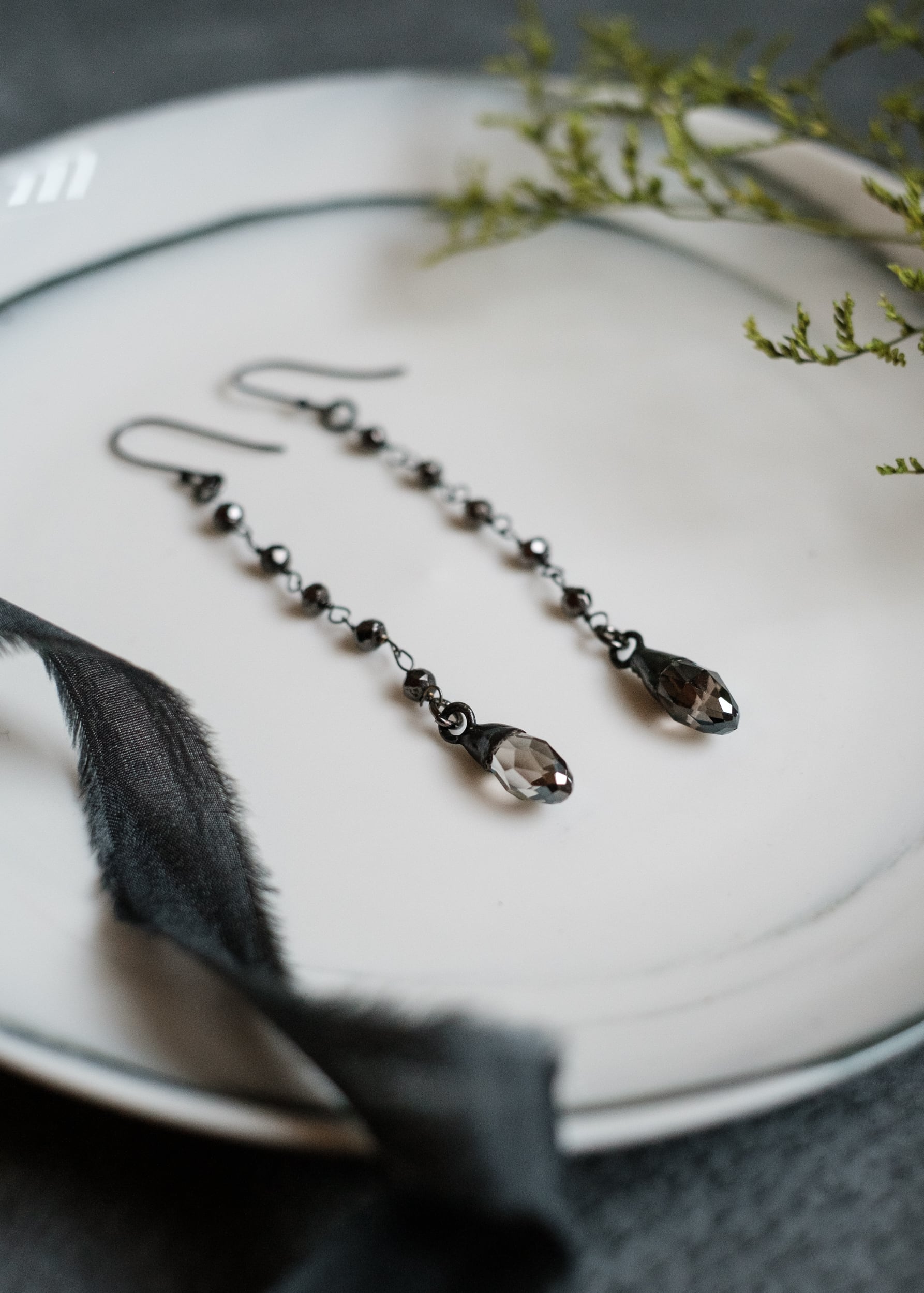 Romantic Pyrite & Crystal Earrings