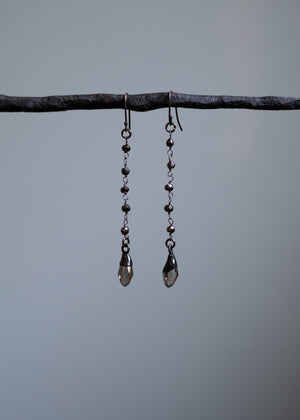 Romantic Pyrite & Crystal Earrings