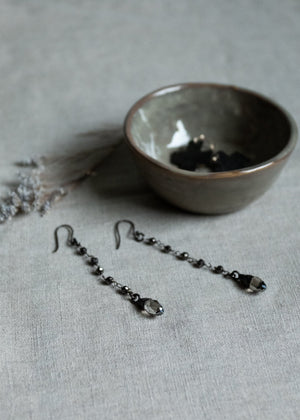 Romantic Pyrite & Crystal Earrings