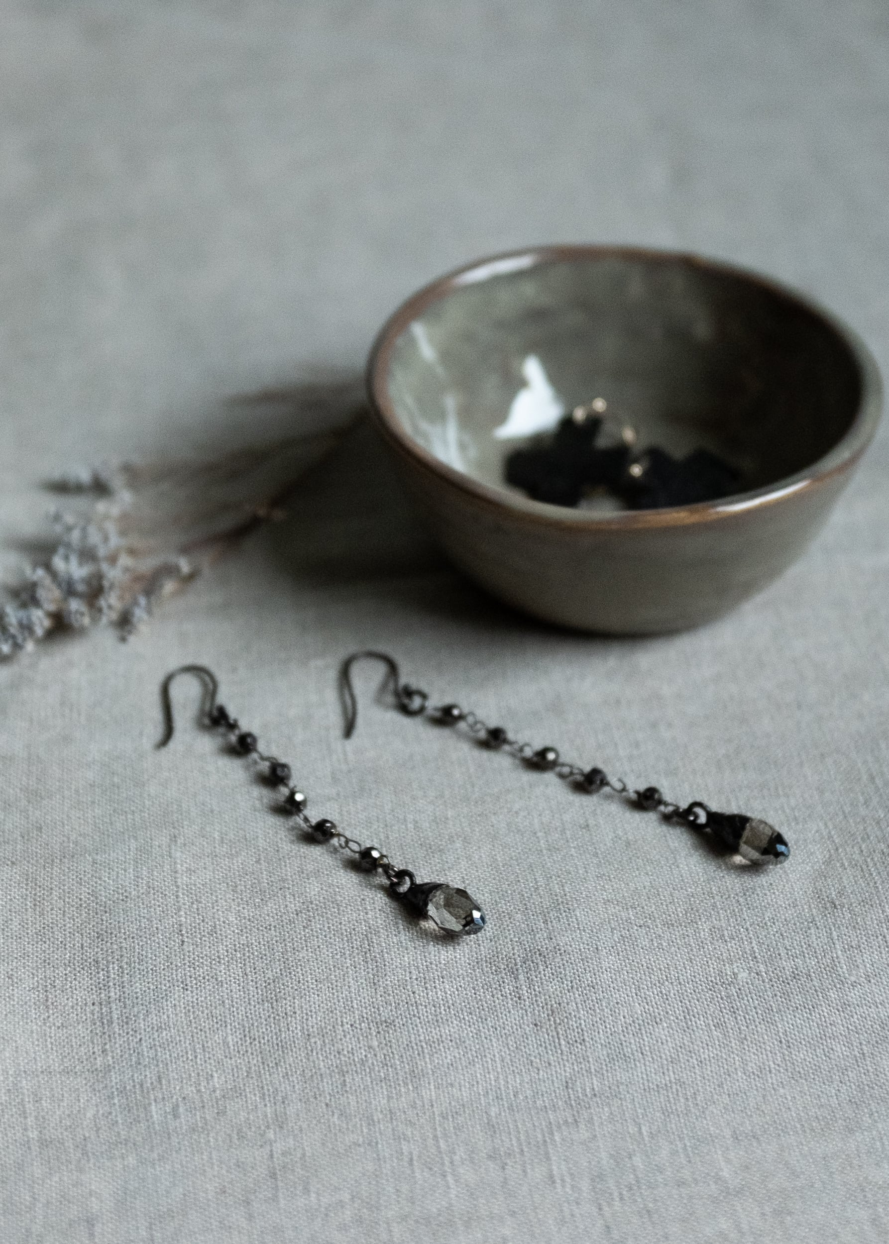 Romantic Pyrite & Crystal Earrings