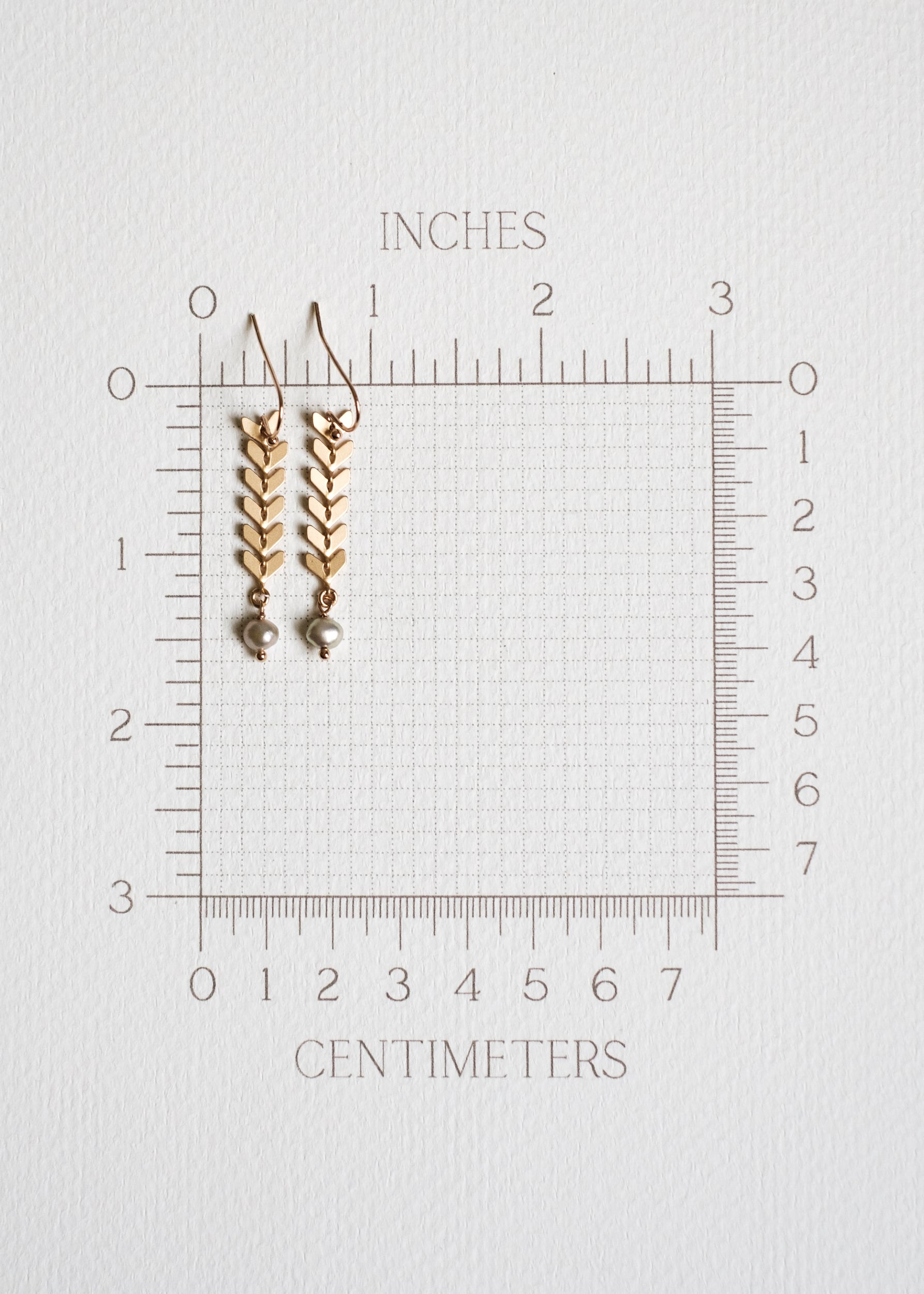 Modern Gold & Pearl Earrings