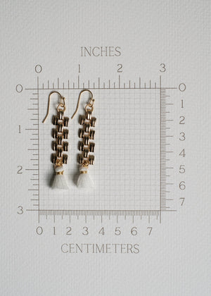 Gold Chain Tassel Earrings