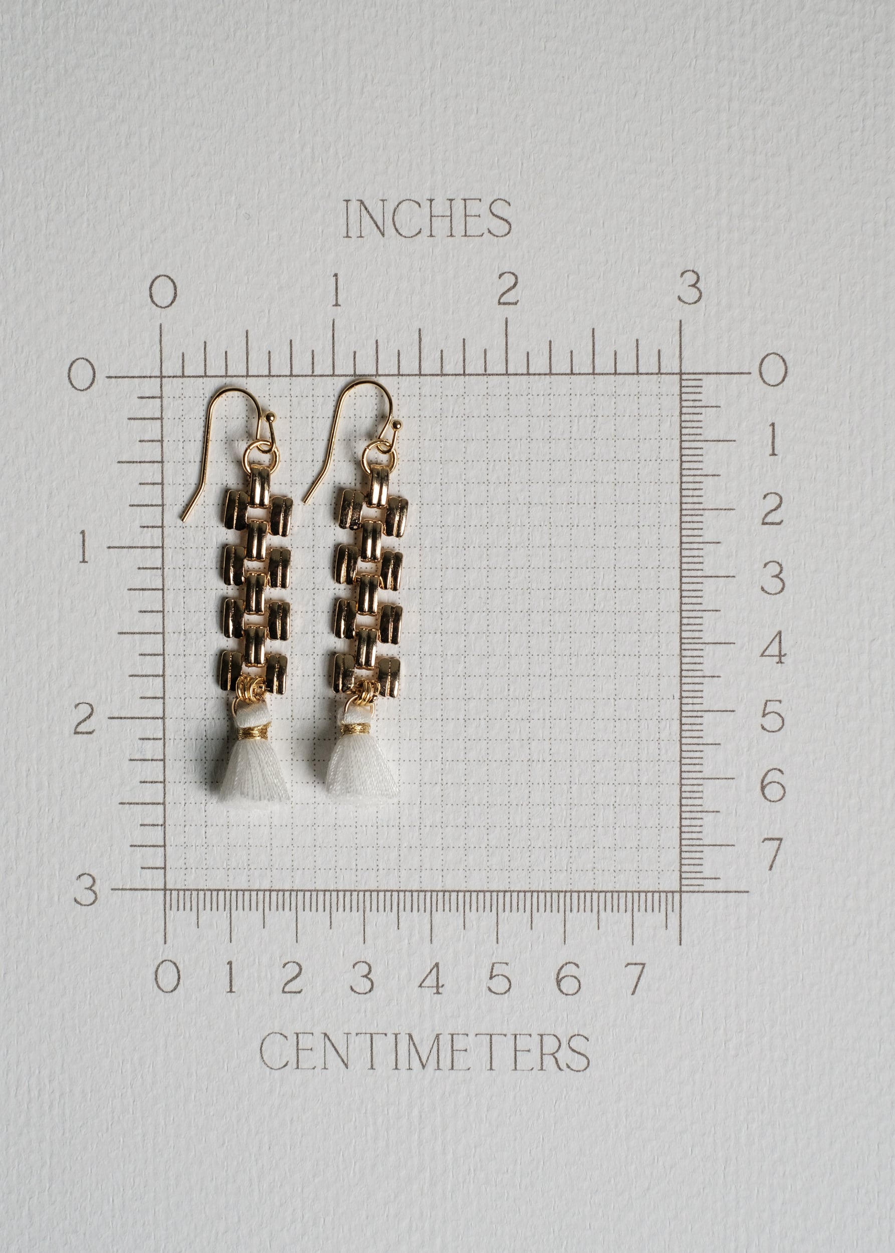 Gold Chain Tassel Earrings