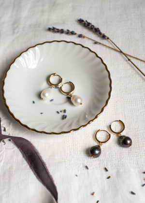 Baroque Pearl Hoop Earrings