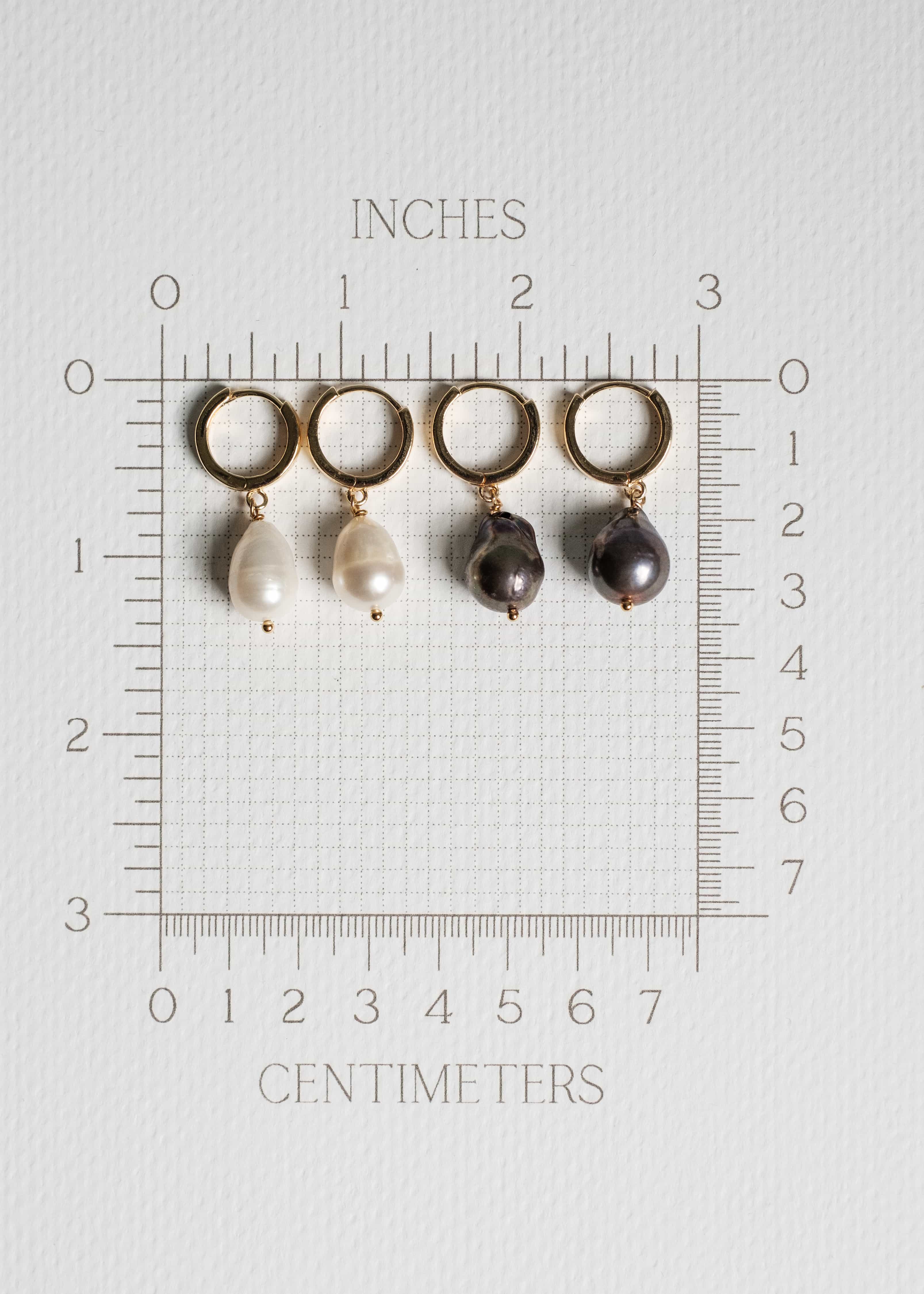 Baroque Pearl Hoop Earrings