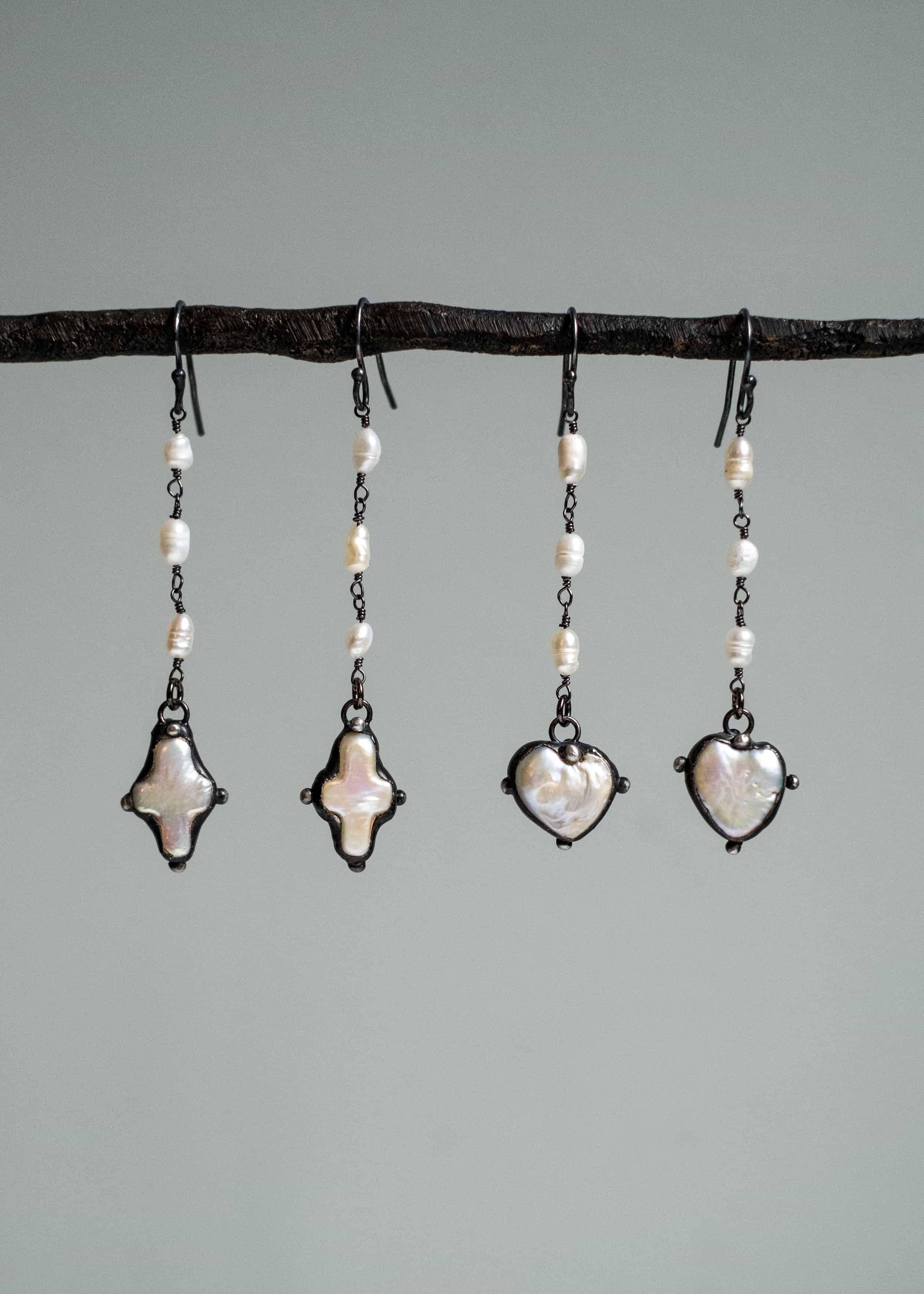 Vintage Pearl Rosary Earrings