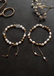 Freshwater Pearl & Crystal Adjustable Bracelet by Atelier 363, photo b