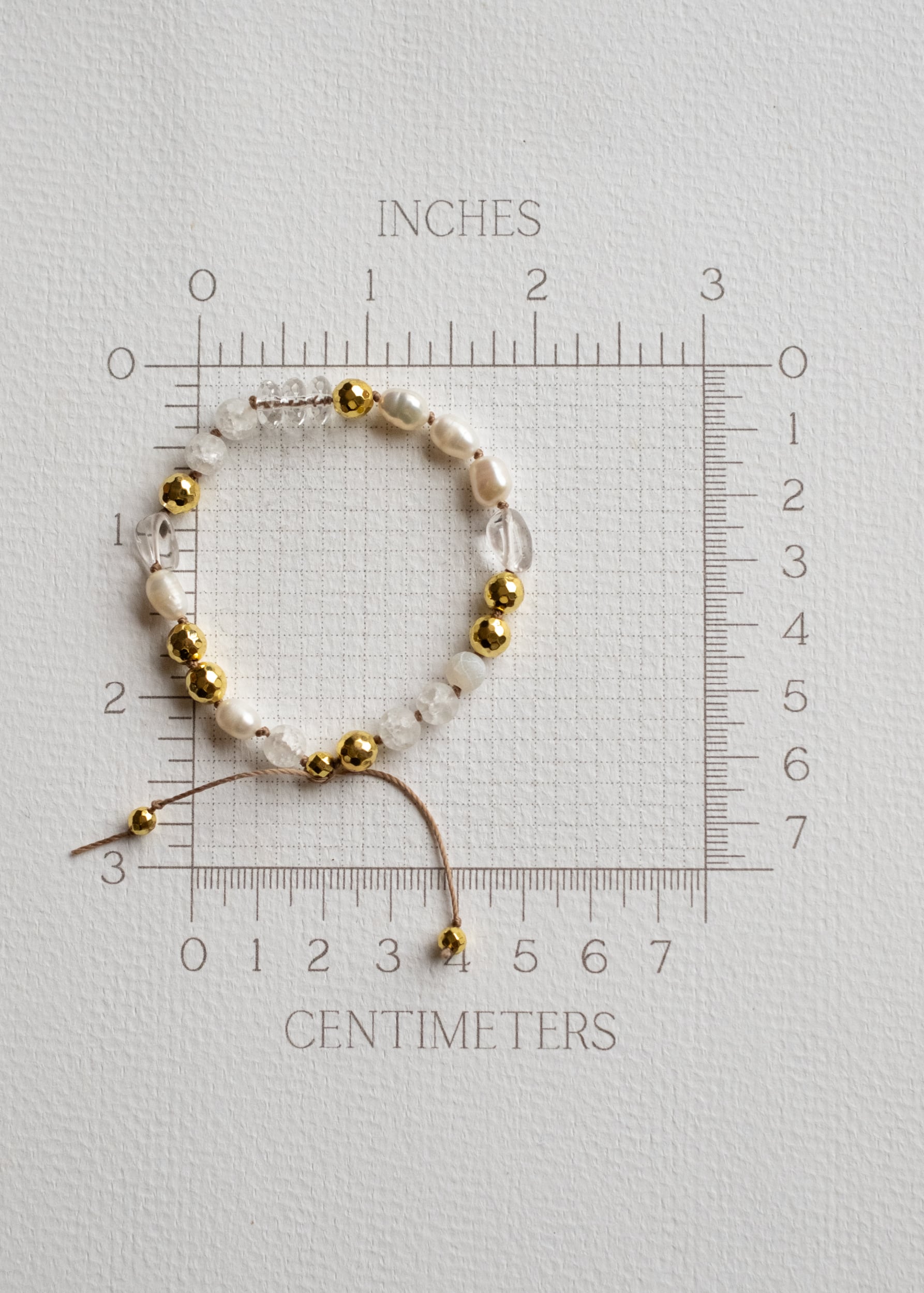 Freshwater Pearl & Crystal Adjustable Bracelet by Atelier 363, photo e