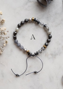 Smoky Grey Gemstone Bracelets by Atelier 363, photo b