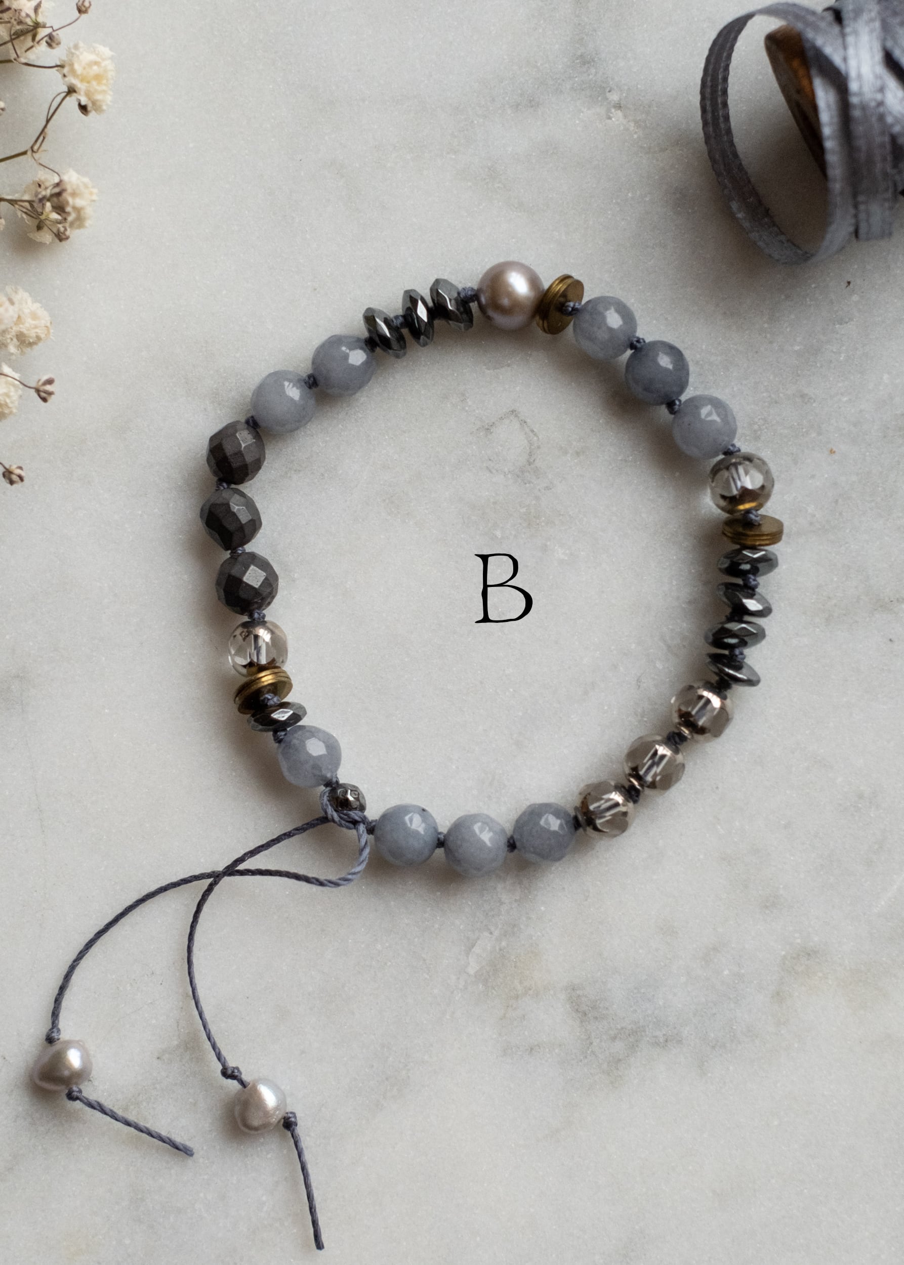 Smoky Grey Gemstone Bracelets by Atelier 363, photo c