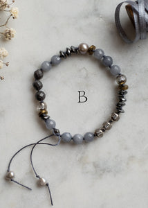 Smoky Grey Gemstone Bracelets by Atelier 363, photo c