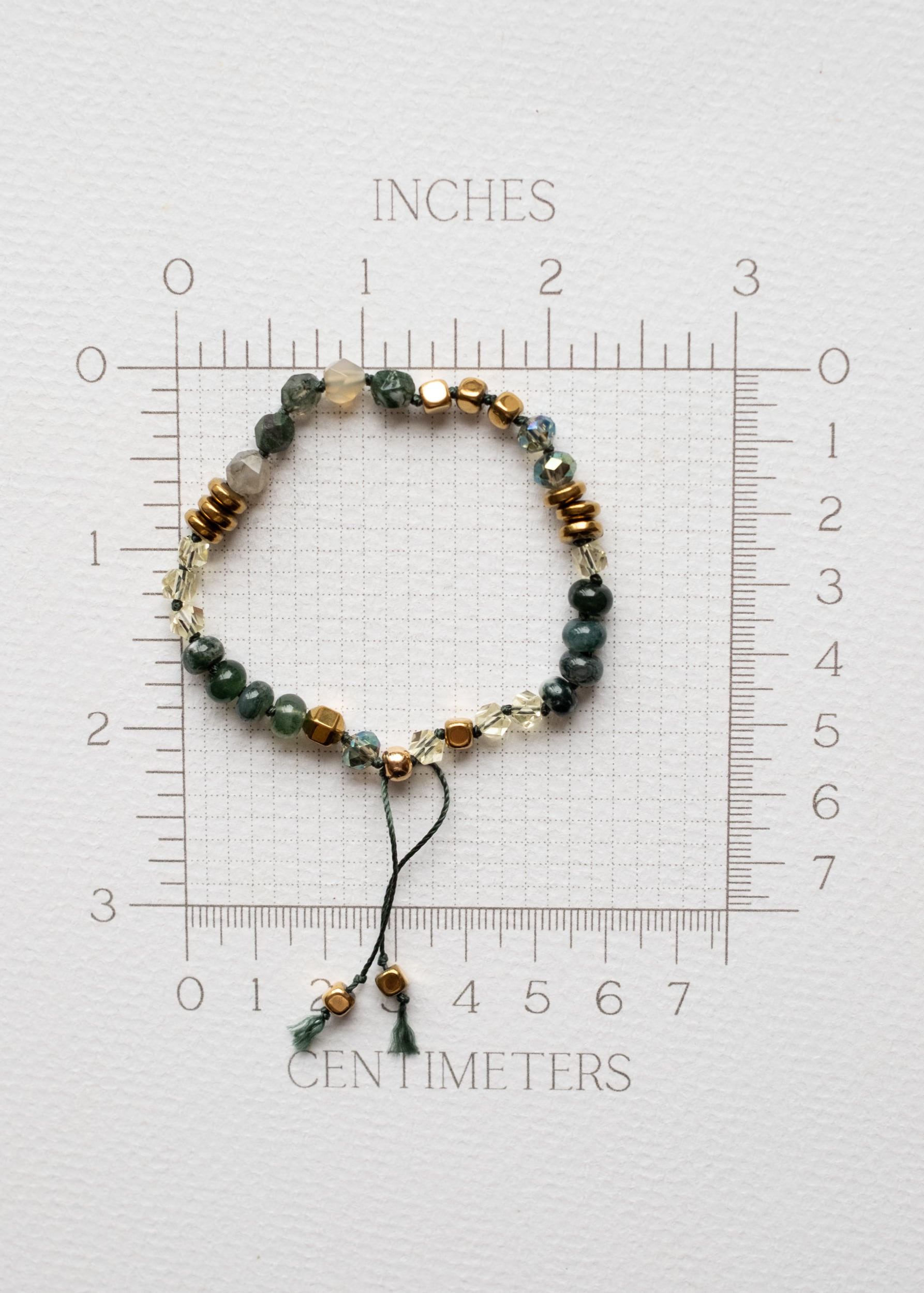 Olive Pearl and Moss Agate Adjustable Bracelet by Atelier 363, photo f