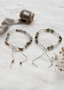 Labradorite and Crystal Quartz Adjustable Bracelet by Atelier 363, photo b