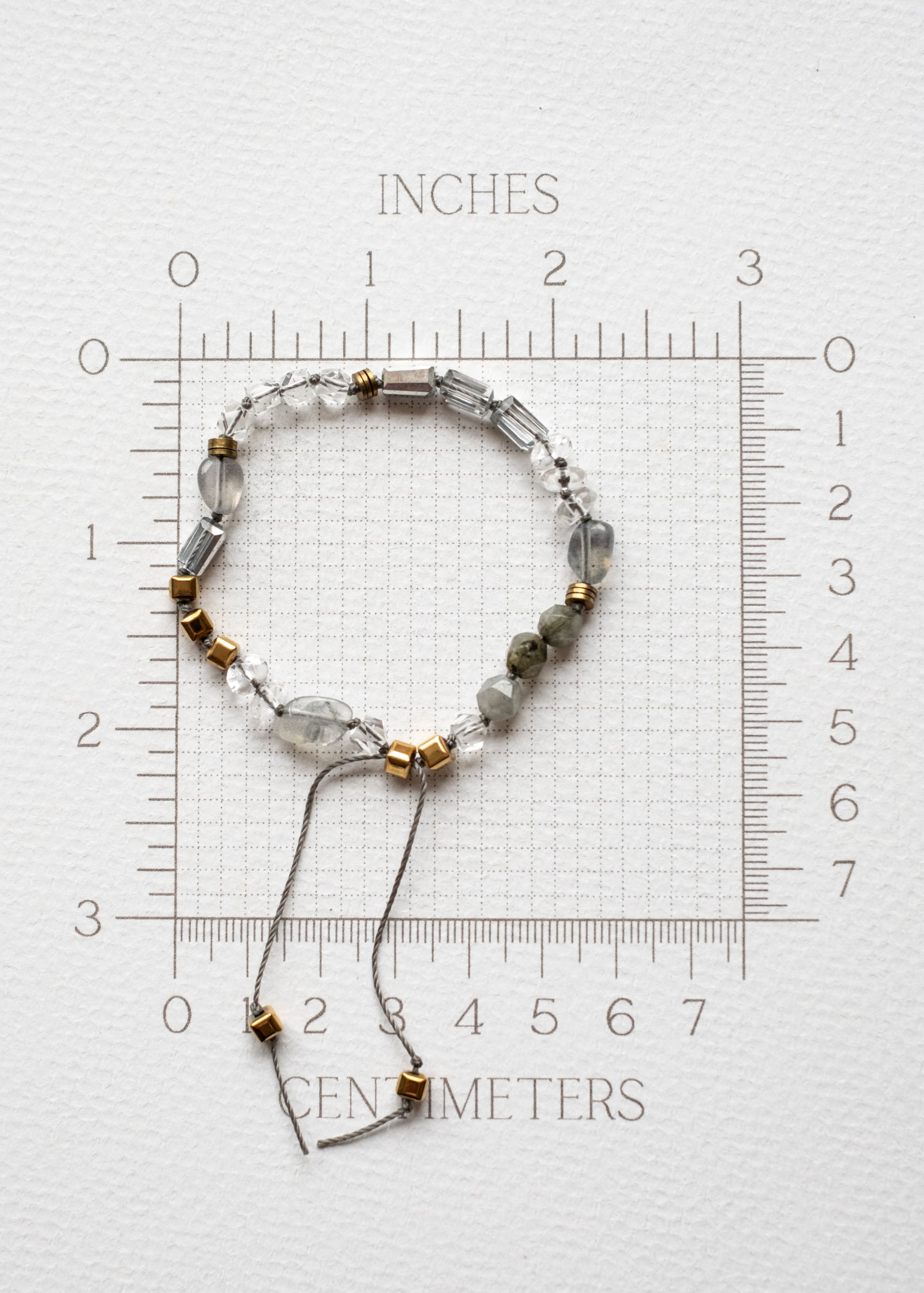 Labradorite and Crystal Quartz Adjustable Bracelet by Atelier 363, photo f