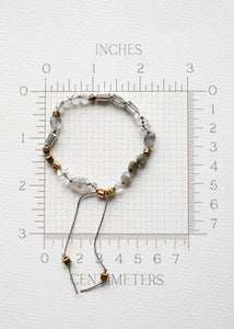 Labradorite and Crystal Quartz Adjustable Bracelet by Atelier 363, photo f
