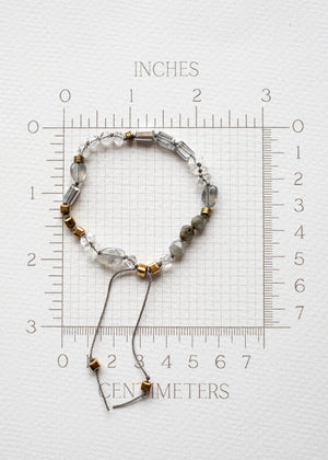 Labradorite and Crystal Quartz Adjustable Bracelet by Atelier 363, photo f