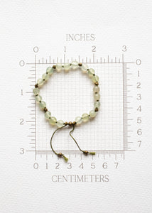 Jade Tassel and Prehnite Adjustable Bracelet by Atelier 363, photo e