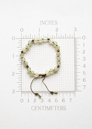 Jade Tassel and Prehnite Adjustable Bracelet by Atelier 363, photo e