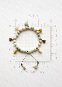 Jade Tassel and Prehnite Adjustable Bracelet by Atelier 363, photo f
