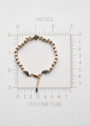 Fossil and Hematite Cross Bracelet by Atelier 363, photo f