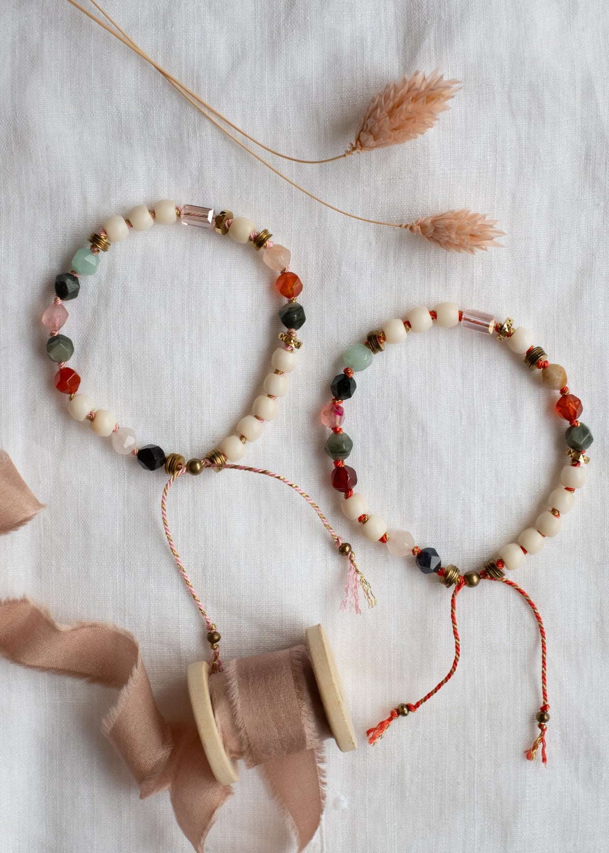 Carnelian and Bone Adjustable Bracelet by Atelier 363, photo a