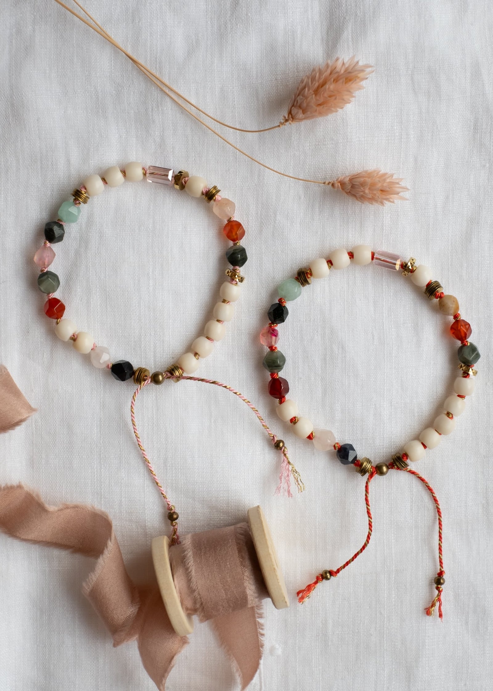 Carnelian and Bone Adjustable Bracelet by Atelier 363, photo a