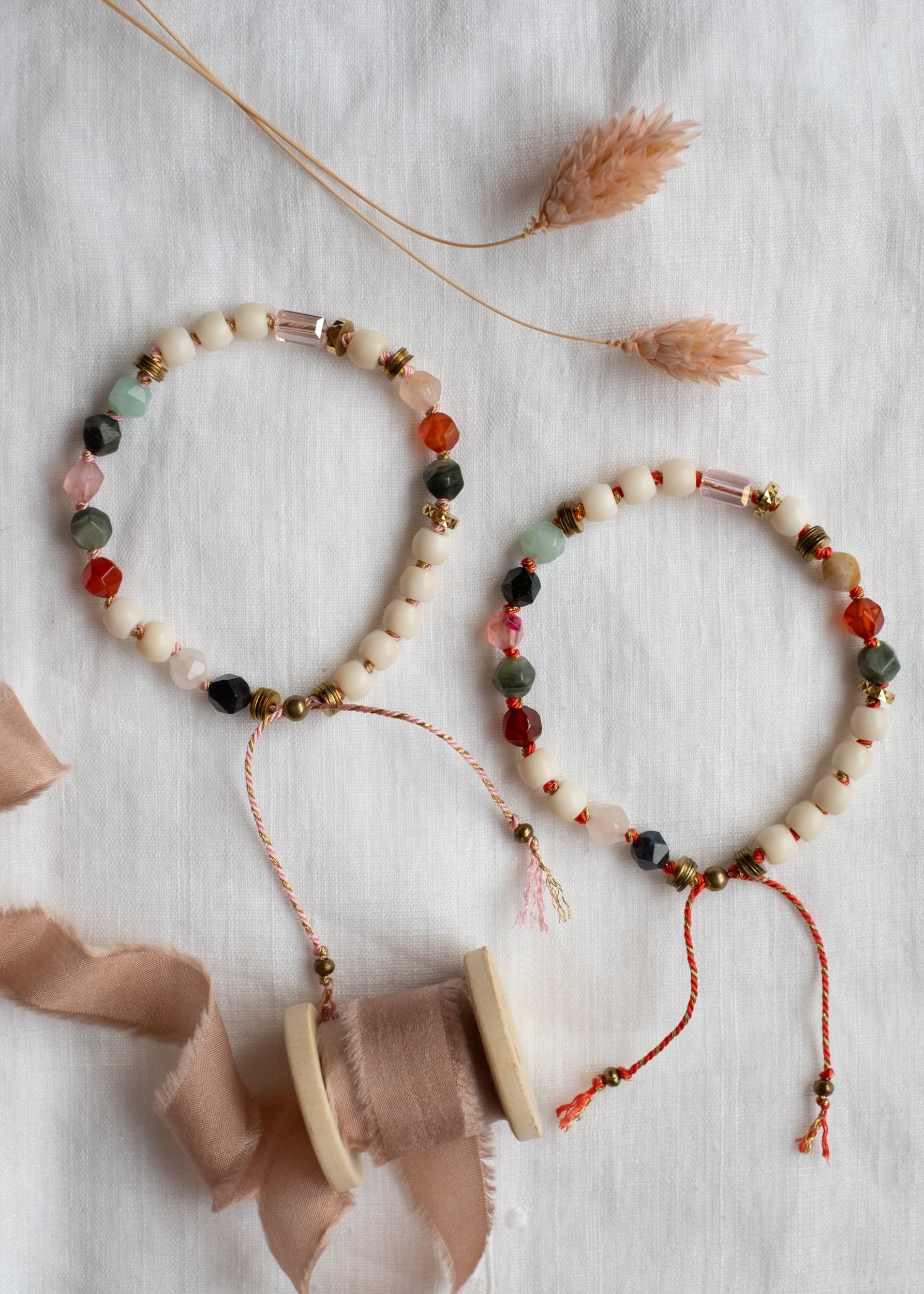 Carnelian and Bone Adjustable Bracelet by Atelier 363, photo a