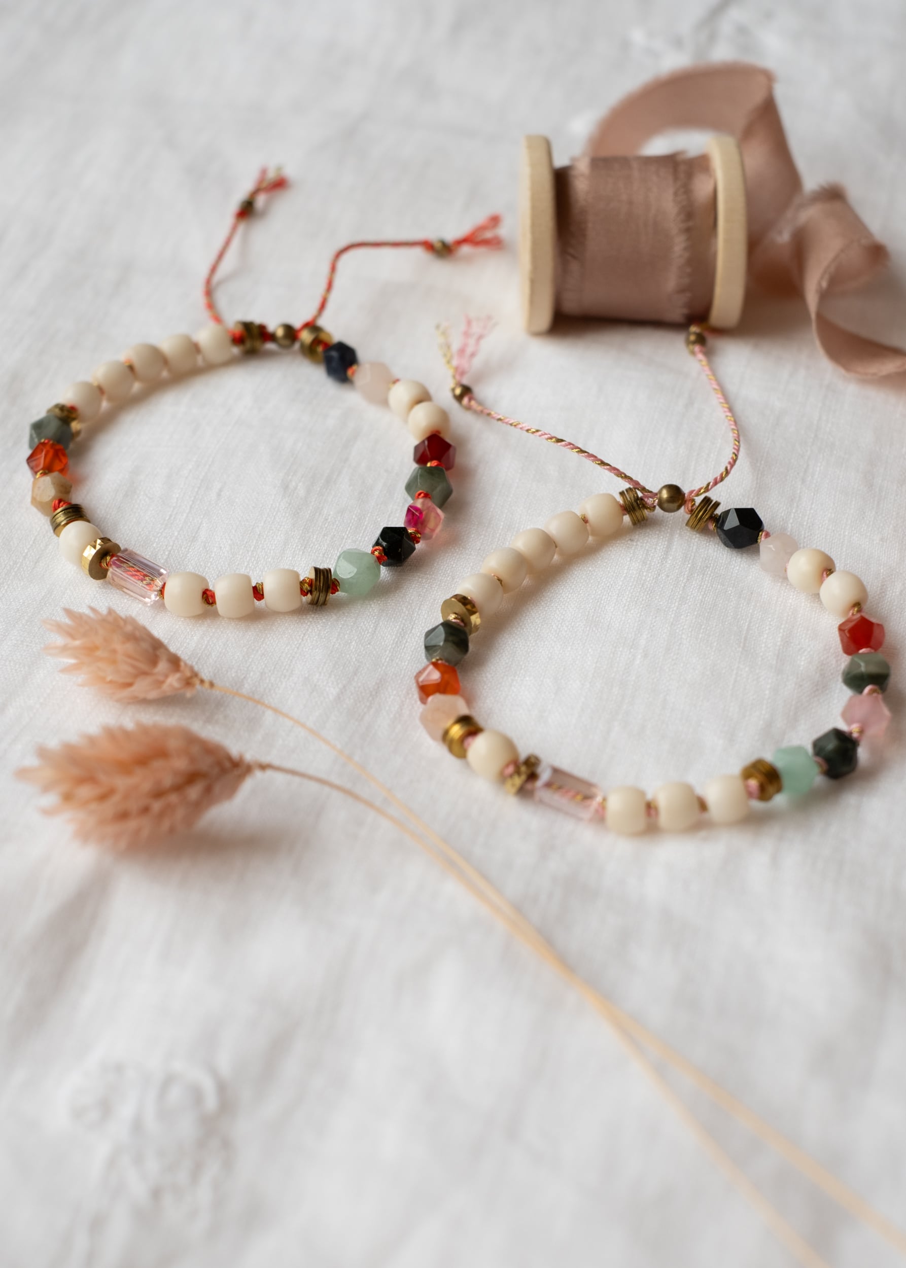 Carnelian and Bone Adjustable Bracelet by Atelier 363, photo b