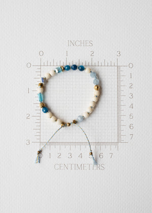 Bone and Jade Adjustable Bracelet in Green or Blue by Atelier 363, photo f