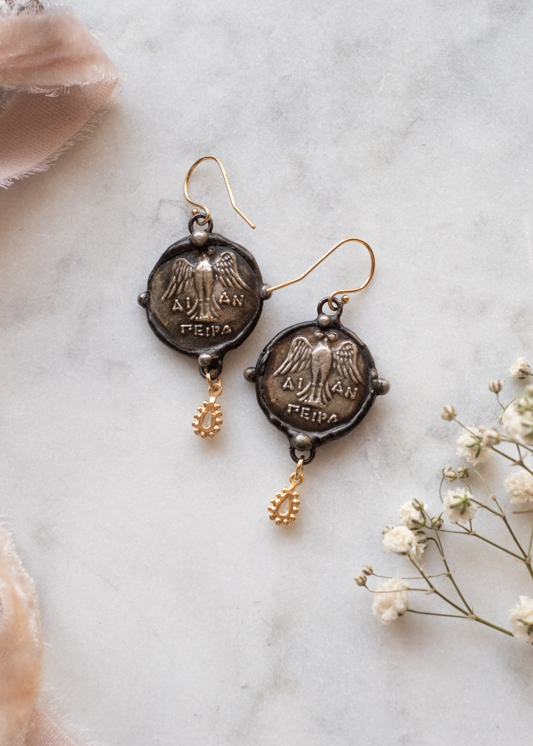 Ancient Empress Coin Earrings by Atelier 363, photo c