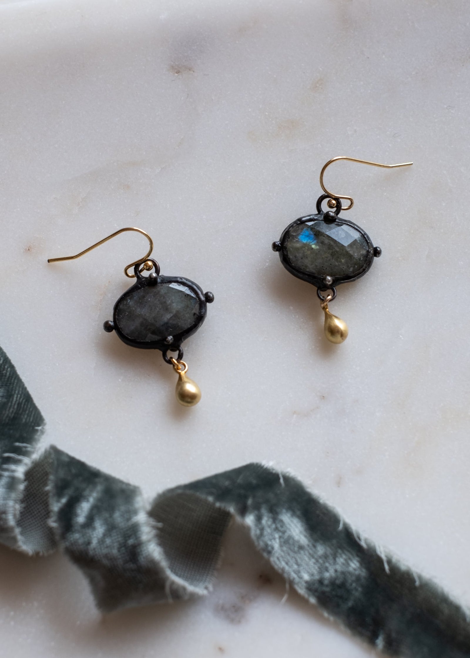 Midnight Glow Labradorite Earrings