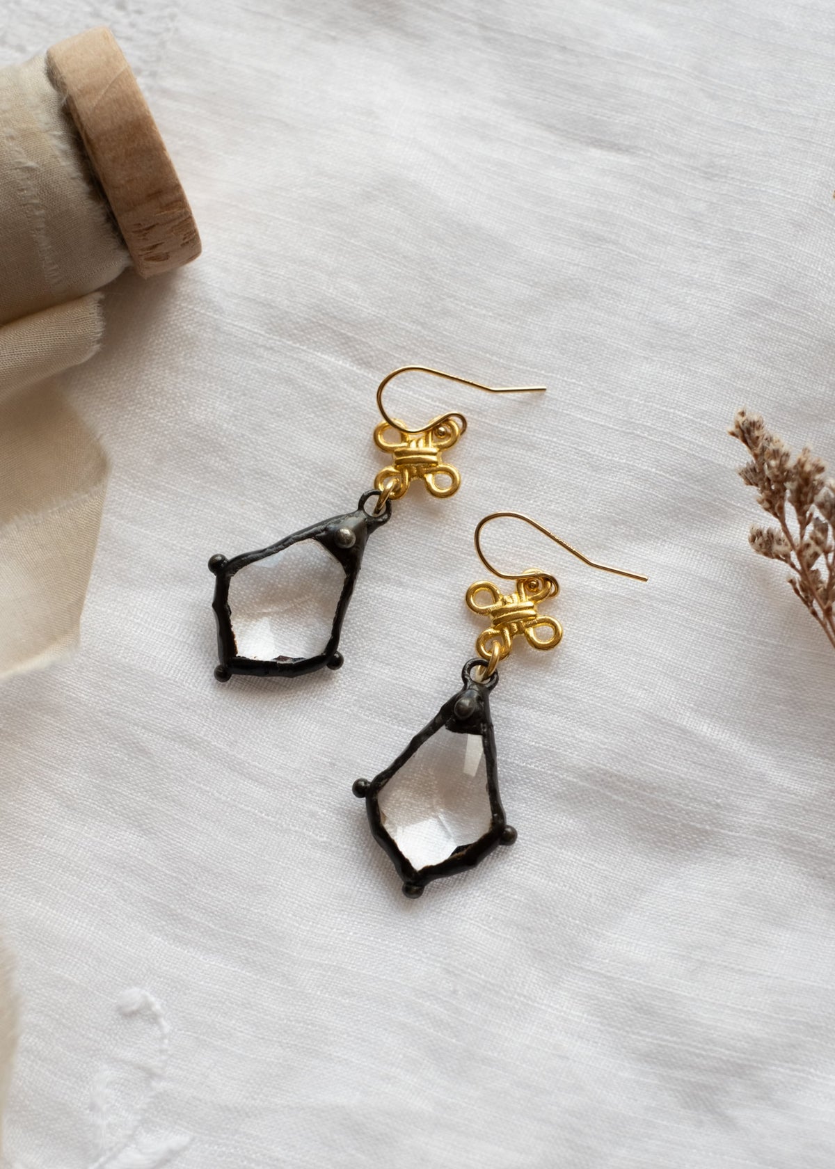 Lantern Crystal Drop Earrings by Atelier 363, photo a