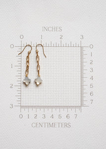 Golden Link and Pearl Clover Earrings by Atelier 363, photo c