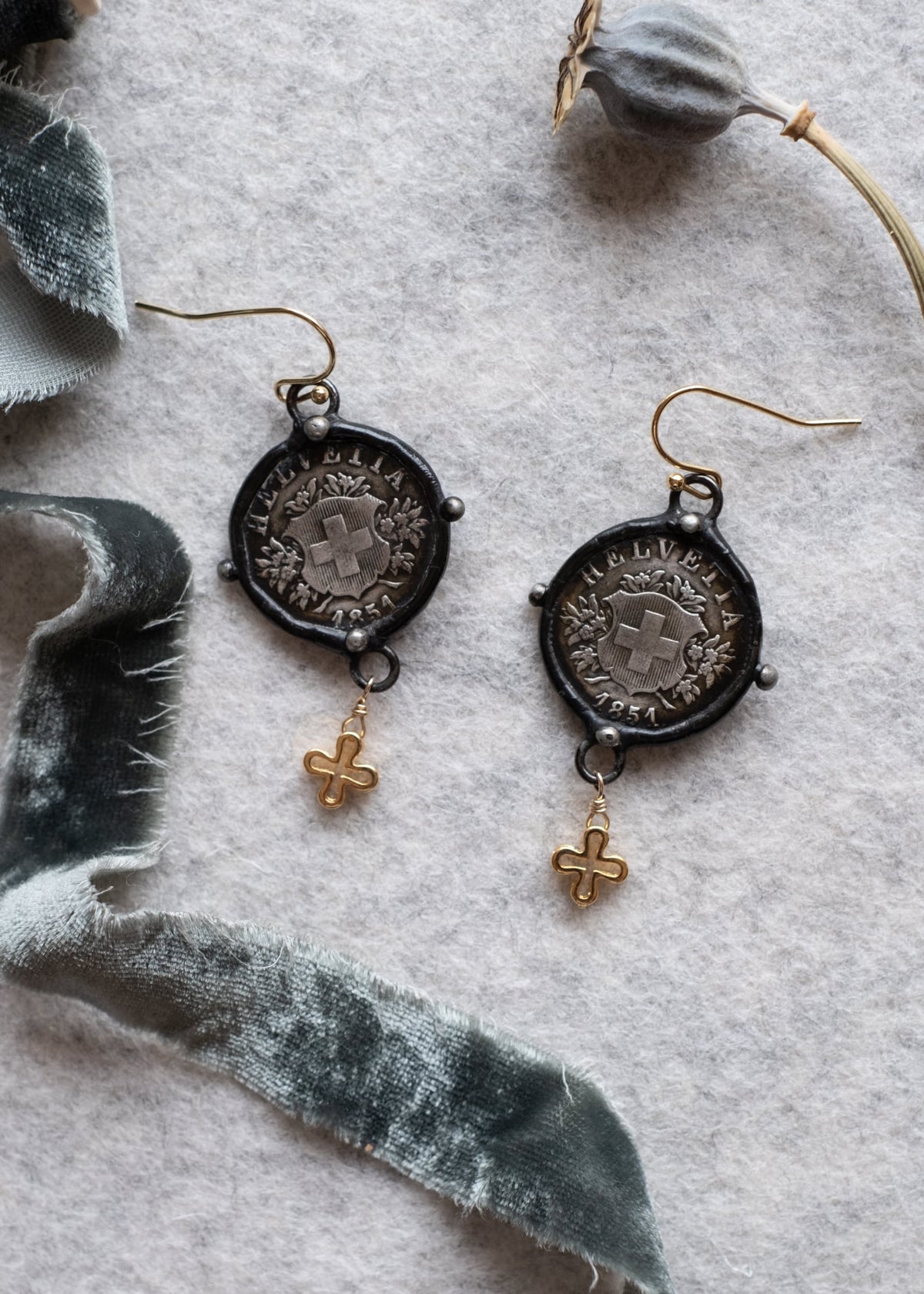 Crossroads Coin Earrings by Atelier 363, photo a