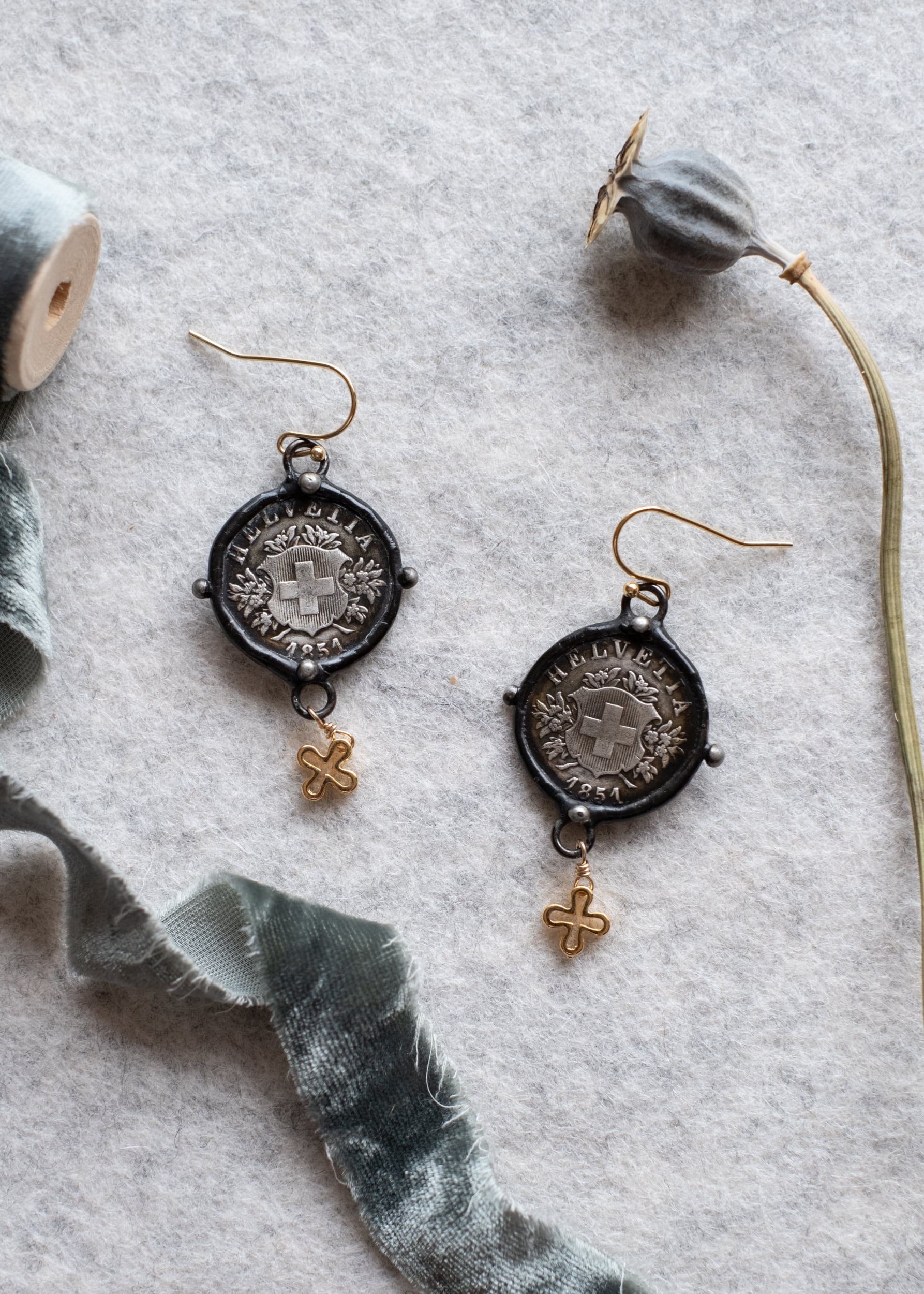 Crossroads Coin Earrings by Atelier 363, photo b