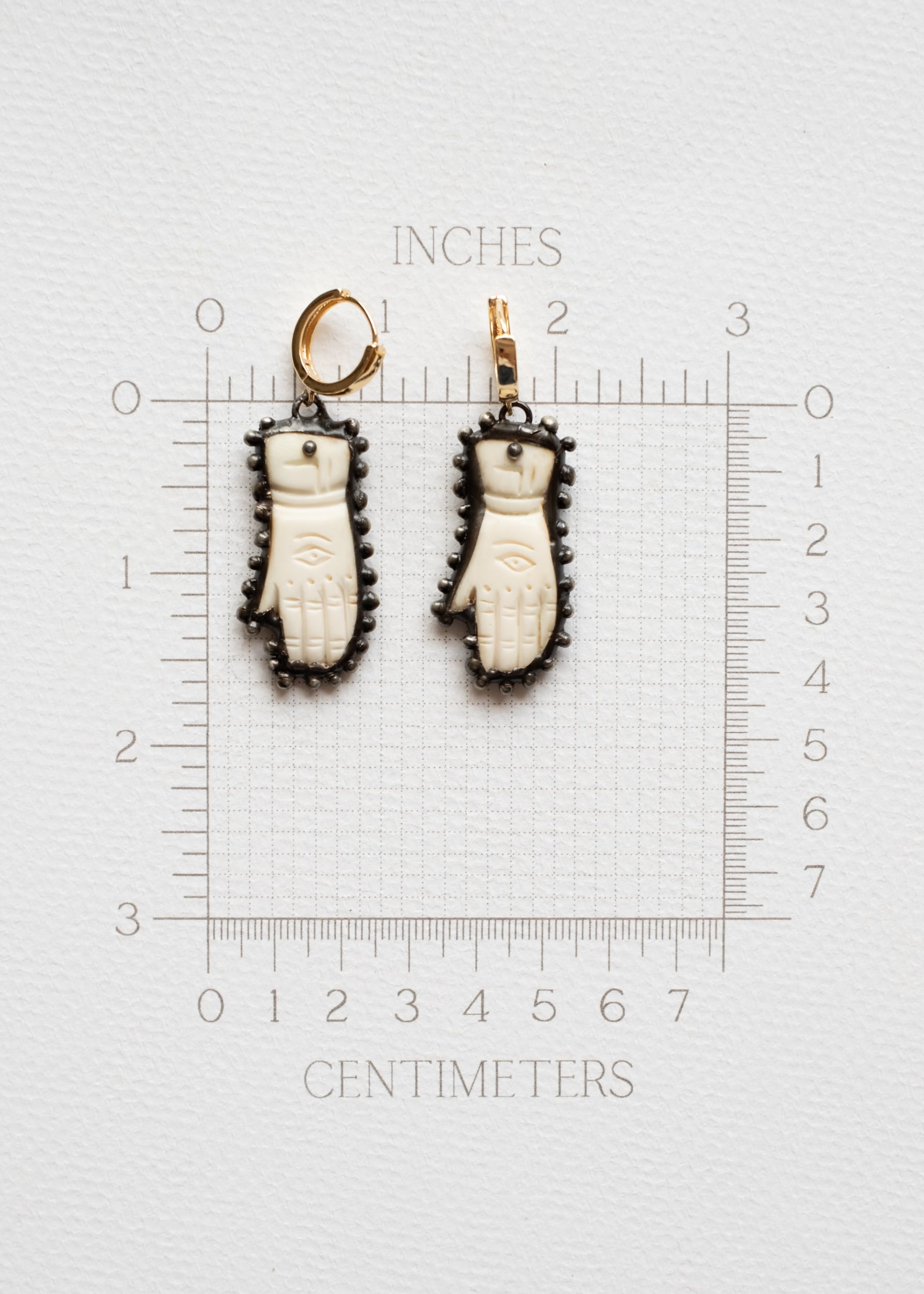 Mystic Hand Talisman Earrings by Atelier 363, photo c