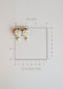 Ceramic Rose and Pearl Earrings by Atelier 363, photo g