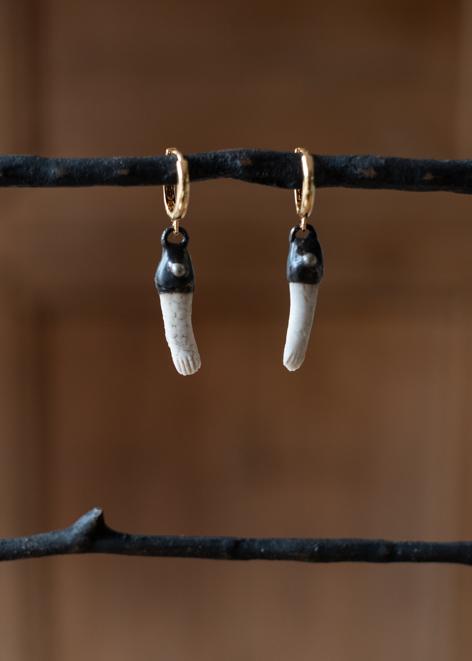 Vintage Doll Arm Hoop Earrings by Atelier 363, photo e